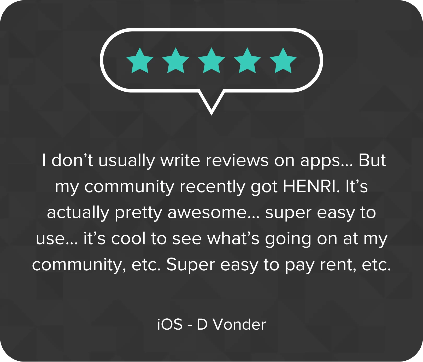 App store review from iOS user